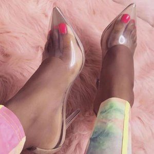 Fashion Nova In The Clear Pump - Transparent